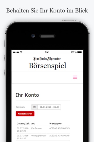 FAZ.NET Börsenspiel screenshot 4