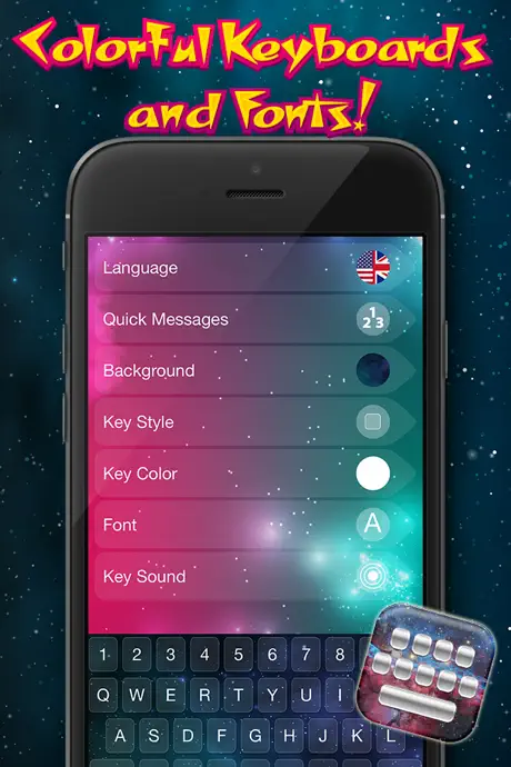 Space Keyboard Free – Custom Galaxy and Star Themes with Cool Fo