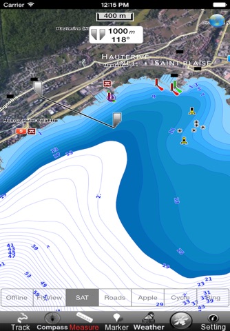 Neuchatelsee - Gruyeresee - Schiffenensee - Murtensee - Bielersee GPS Navi Karte für bootfahren angeln und segeln screenshot 2