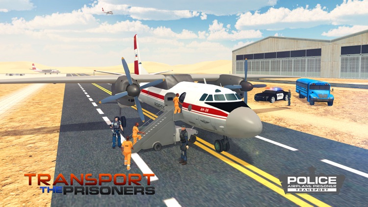 Police Airplane Jail Transport – 3D Flight Pilot and Transporter Bus Simulation Game screenshot-3