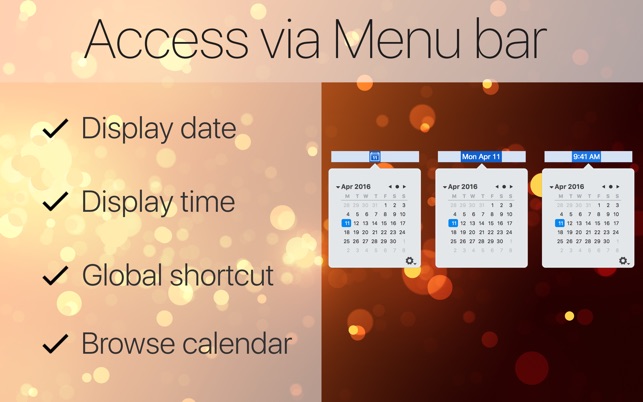 Mini Calendar on the Mac App Store