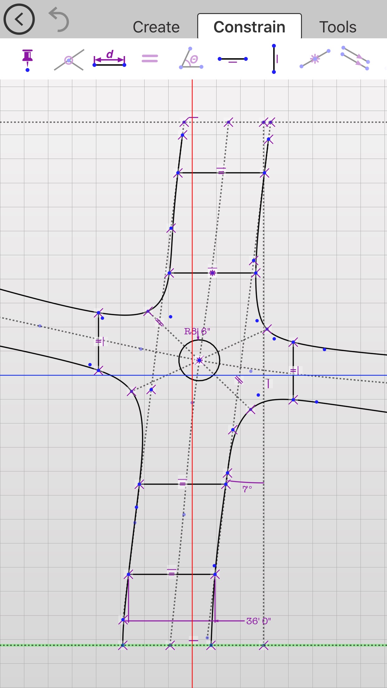 Screenshot do app Updraw - create 2D CAD drawings with dimensions