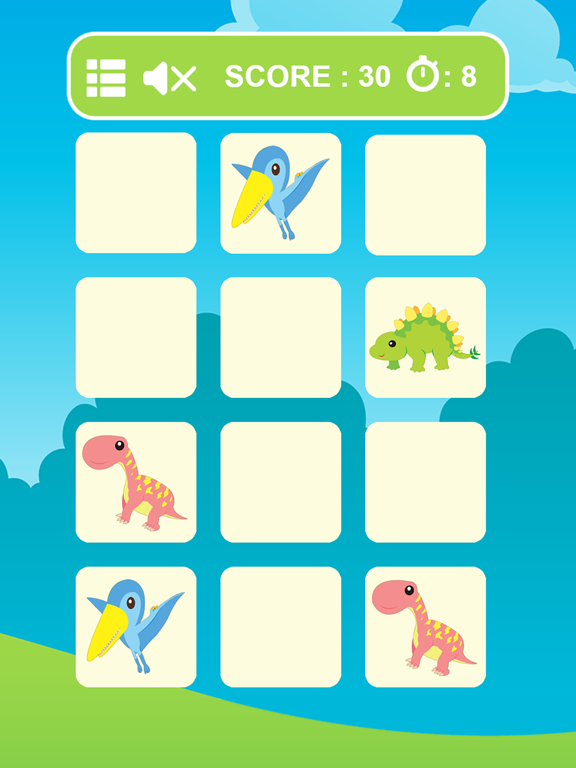 Dino Kids Matching - Dinosaur Memory Games Free For Kids HD iPad screenshot 2 - Games app