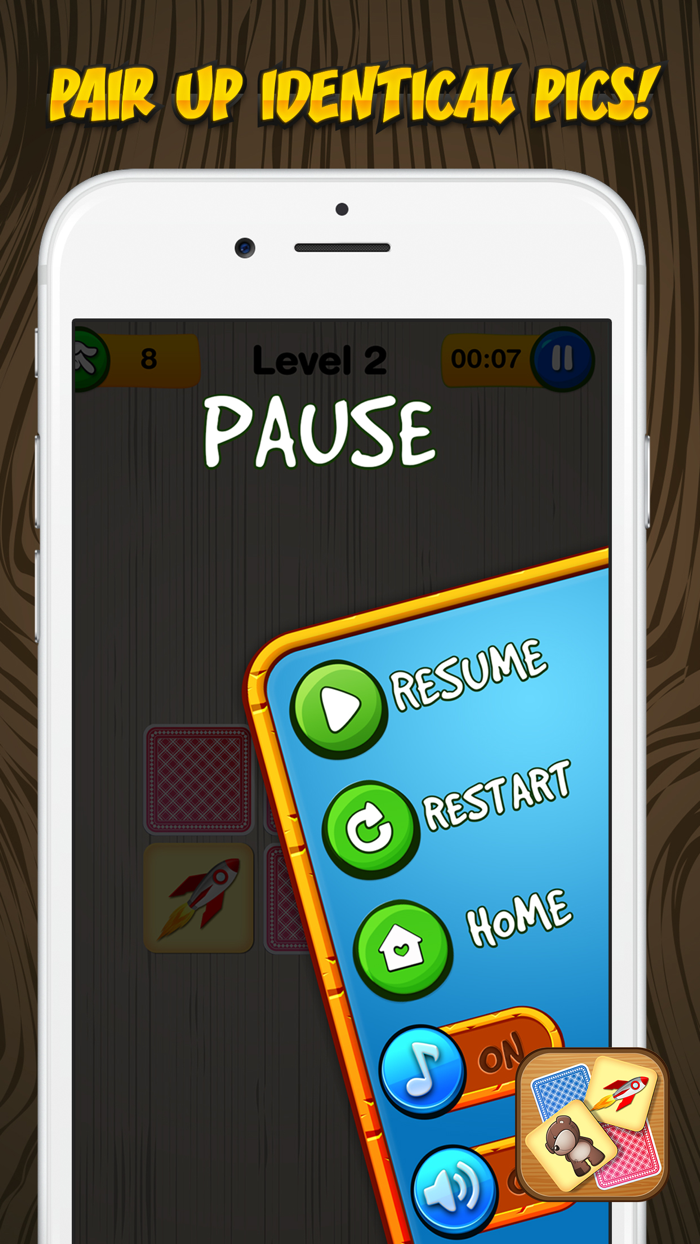 Flash Cards Memory Game – Educational and Fun Activity Challenge to Match Card Pair.s
