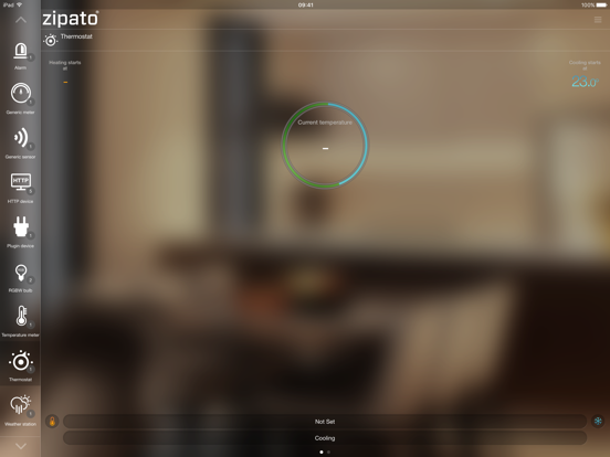 My Zipato iPad screenshot