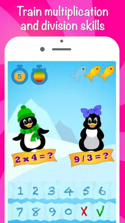 Icy Math Free - Multiplication times table for kids iPhone image 2