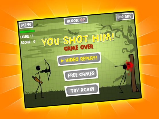 Stickman Pumpkin Shooting Showdown Bow and Arrow Free: Halloween Edition iPad app afbeelding 4