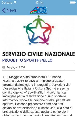 AICS Associazione Italiana Cultura Sport – Direzione Nazionale screenshot 3