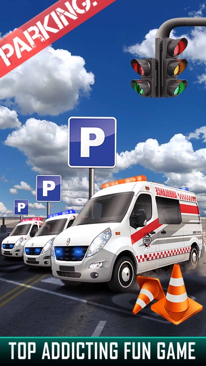 City Ambulance Parking Simulator - Test Your Driving Skill on Emergency Vehicle
