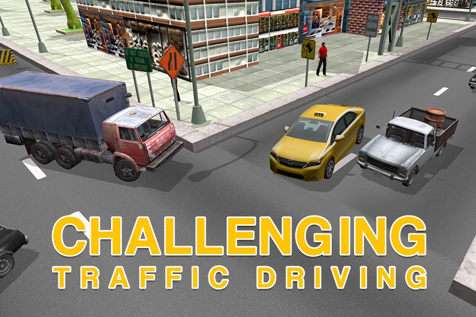 Taxi Driver Simulator – Yellow cab driving & parking simulation game screenshot 2