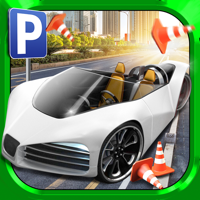 3D Electric Car Park Solar Power Green Energy Sim Road Race Game