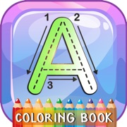 ‎ABC字母示踪着色书：学龄前的孩子容易学会编写的ABC字母！
