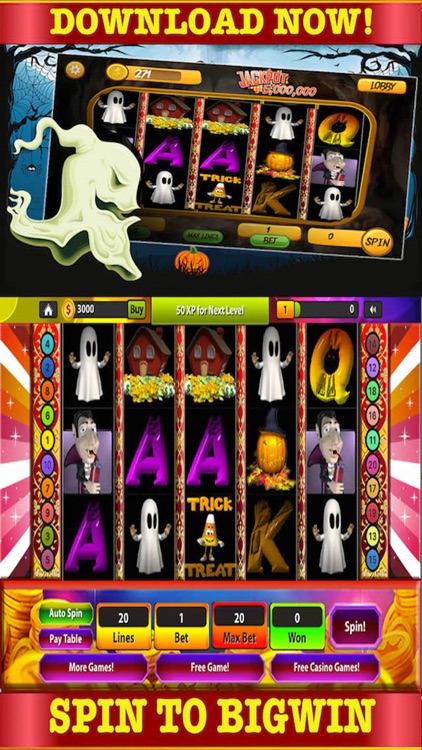Classic 999 Casino Slots Of Ghost Pumpkin: Free Game HD !