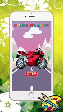 Game screenshot Motorcycle Coloring Book For Kids - Games Drawing and Painting For learning mod apk