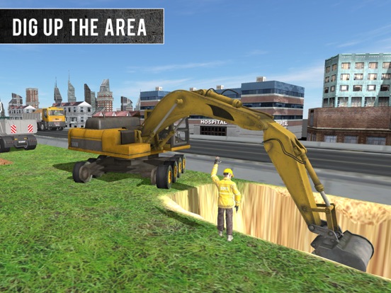 Excavator Crane Simulator 3D iPad screenshot