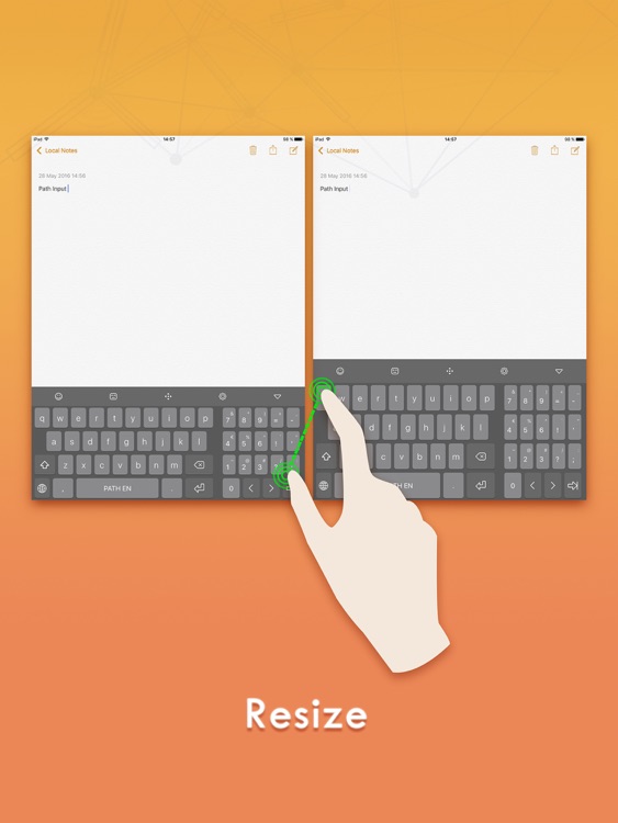 Path Input: A Swipe Keyboard for iPad