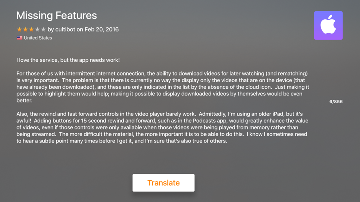 Screenshot #2 pour Reviews for TV