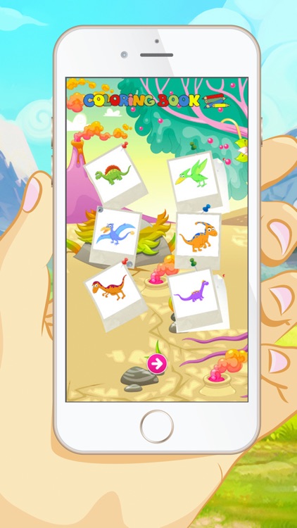 Dinosaur Coloring Book - Educational Color and Paint Games Free For kids and Toddlers screenshot-3