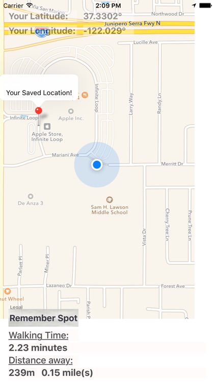 Find Your Way Back - Mark and remember any location to find your way back later.
