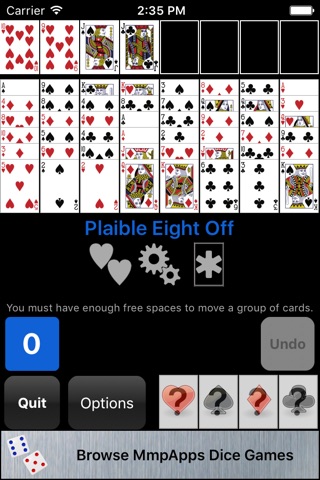 Pliable Eight Off Solitaire screenshot 2