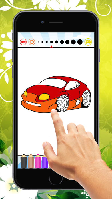 The Car Coloring Book : Educational Learning Games For Kids & Toddler iPhone screenshot