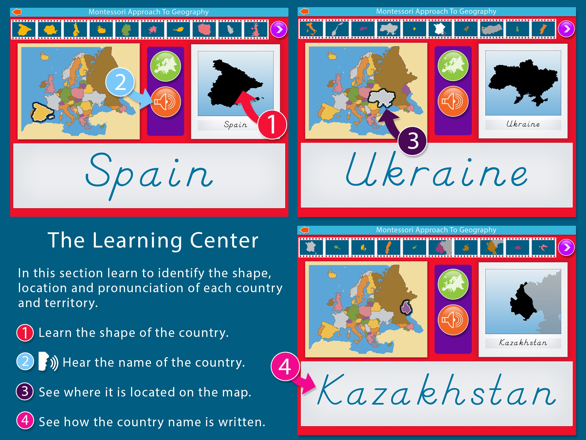 Europe - A Montessori Approach To Geography screenshot 2