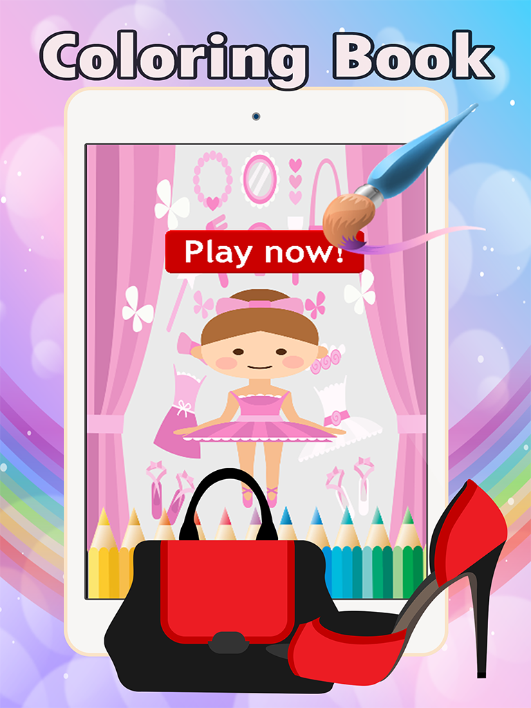Girl Dress Up Coloring Book: fun with these coloring pages games free for kids screenshot 5