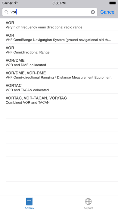 AviationABB - Aviation Abbreviation and Airport Code Screenshot