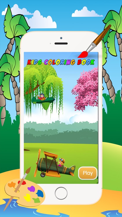 Planes Aircraft Coloring Book - All in 1 Vehicle Drawing and Painting Colorful for kids games free