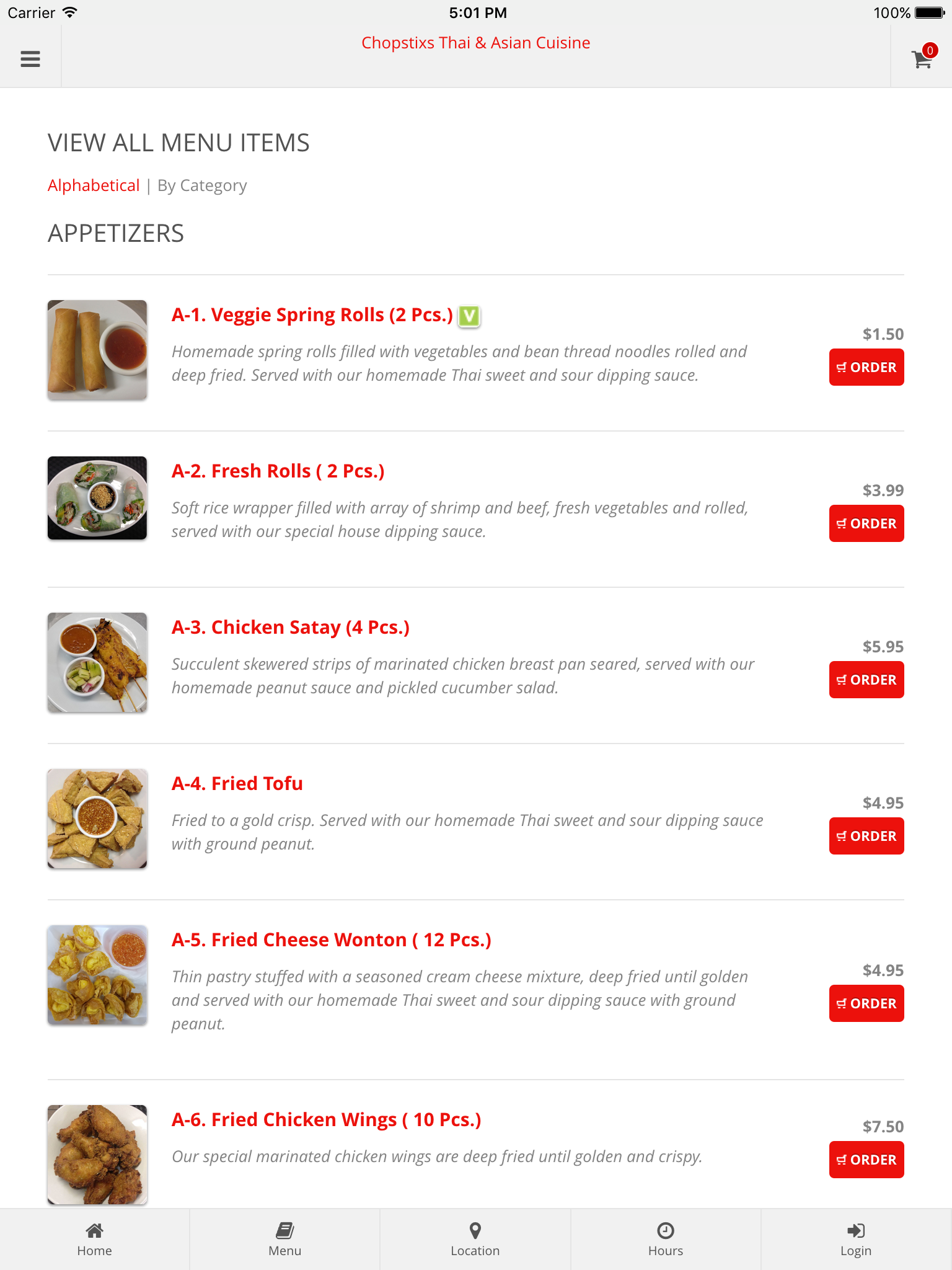 Chopstixs Online Ordering