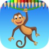 Monkey Coloring Book: Learn to olor and draw a monkey, gorilla and more