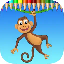 Monkey Coloring Book: Learn to olor and draw a monkey, gorilla and more app icon