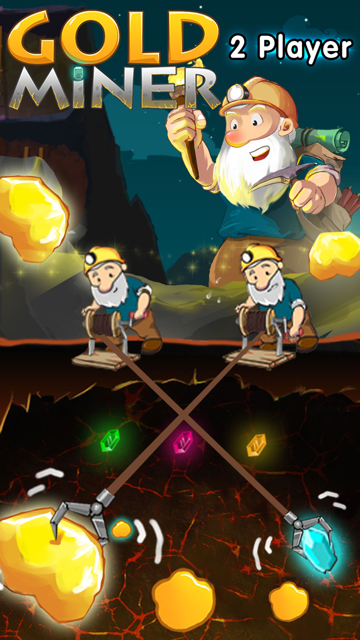 Gold Miner—2 Player Games & Classic Pocket Mine Digger Adventure(Free+Online) screenshot 1