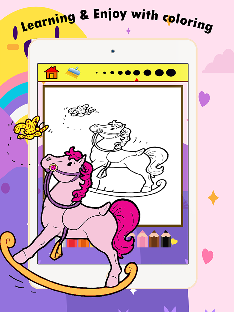 My Pony Coloring Book for children age 1-10: Games free for Learn to use finger while coloring with each coloring pages screenshot 7