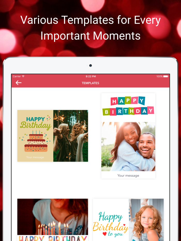 Birthday Card Maker - Photo Personnalisé Cartes Postales Thank you Cards for Special Occasion
