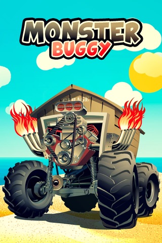 Monster Buggy Racing - Crazy beach truck driving simulator games for kindergarten boys and girls screenshot 2