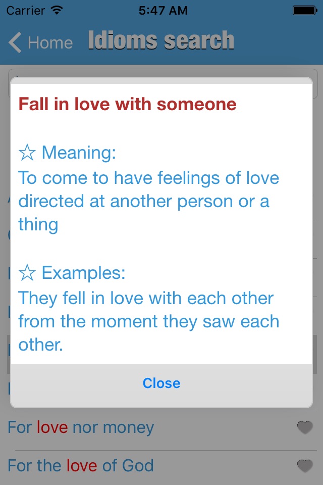 Advanced Idioms Dictionary screenshot 3