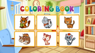 かわいい猫のぬりえ - 子供のための教育ぬりえゲームのおすすめ画像2