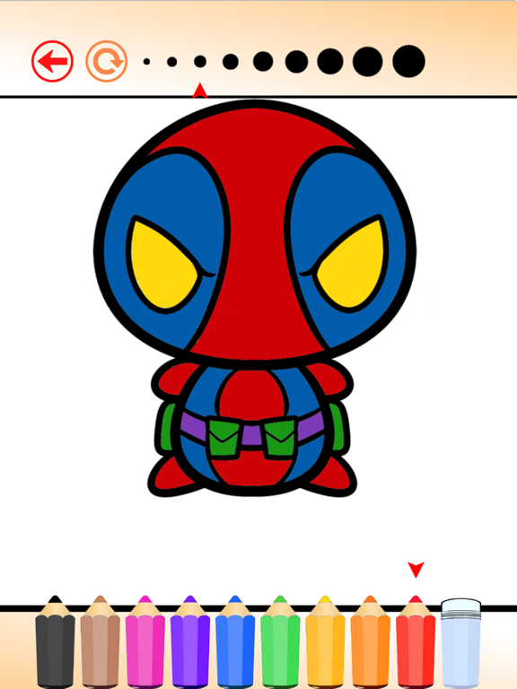The Heroes Coloring Book: Learn to color and draw superhero, Free games for children iPad screenshot 1 - Games app