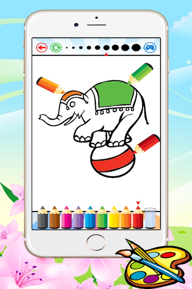 Circus Coloring Book for Kids - Toddlers drawing free games screenshot 4