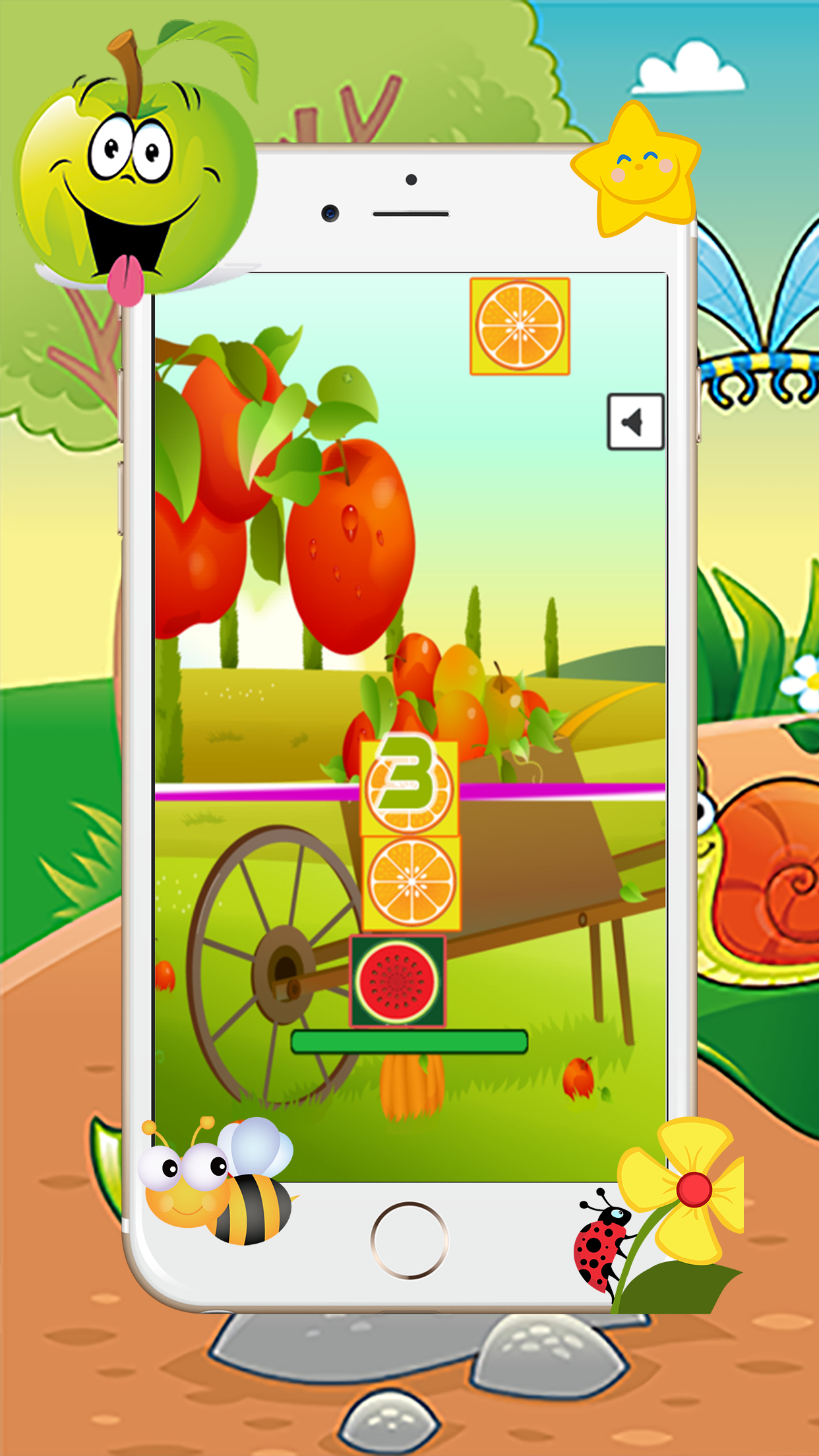 Fruit Brick Stack Equilibrium Game - The Diversion Of Physics Education screenshot 3