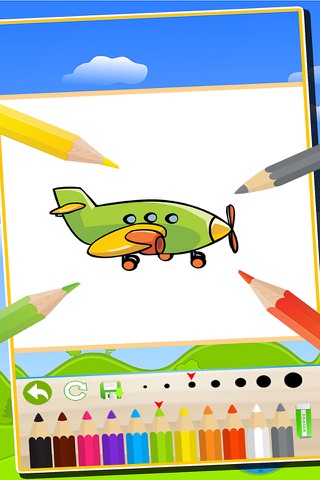 Vehicles Airplanes Trains Coloring Book : Kids Easy Paint Fun Drawing Games screenshot 3