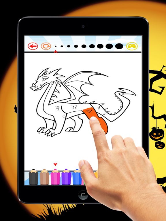 Dragon Coloring Book for Children: Learn to color and draw a dragon, monster and more iPad screenshot