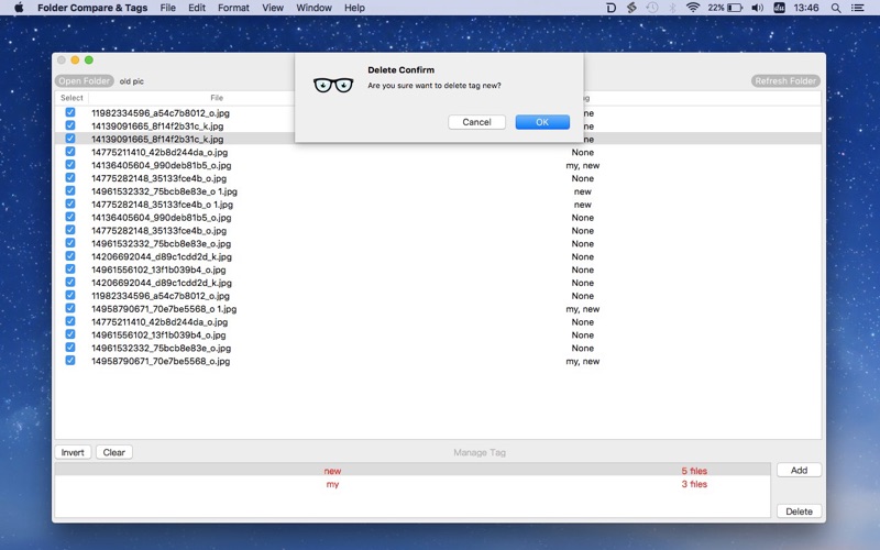Screenshot #1 pour Folder Compare & Tags