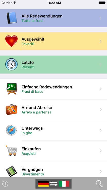 German / Italian Talking Phrasebook Translator Dictionary - Multiphrasebook screenshot-0