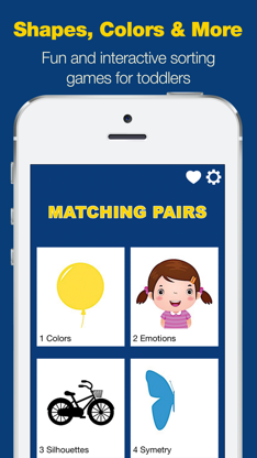 Matching Pairs - Educational Learning Game for Toddlers and Preschool screenshot 1