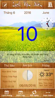 lịch vạn niên 2016 (xem ngày tốt, lịch Âm dương, thời tiết, công việc...) iphone screenshot 2