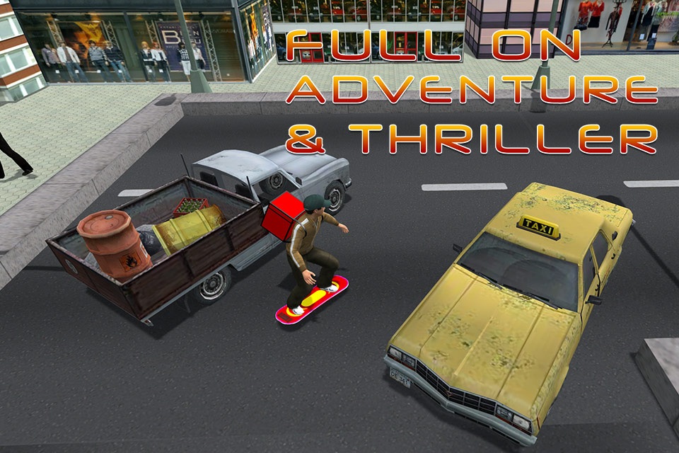 Skateboard Pizza Delivery – Speed board riding & pizza boy simulator game screenshot 3