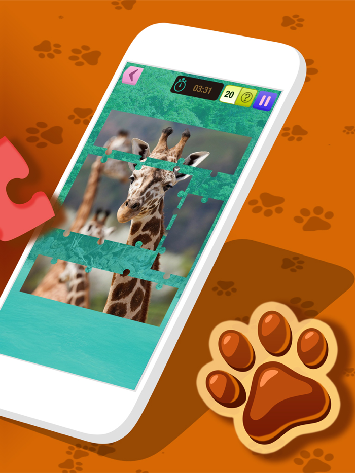 Animal Jigsaw Puzzle – Free Memory Brain Exercise Game For Kids and Adult.s