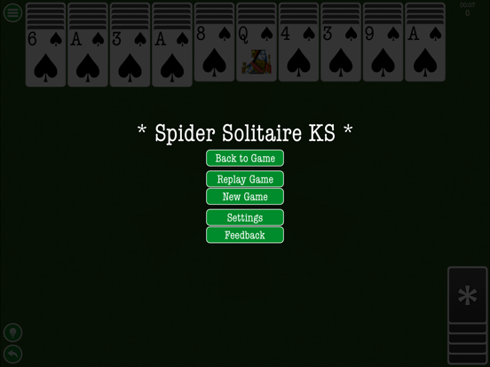 Screenshot #6 pour Spider Solitaire Classic Patience Game Free Edition by Kinetic Stars KS